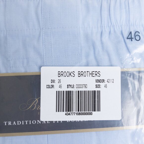Brooks Brothers Boxers Traditional Fit Light Blue Cotton Shorts Size 46 - Picture 4 of 6